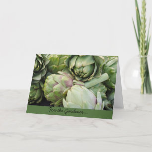 Cartão Gardening Greeting Card with Artichokes