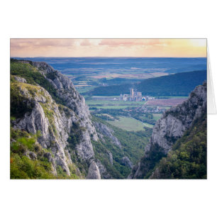 Cartão Garganta durante o pôr do sol