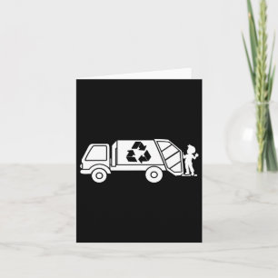 Cartão Garge Truck Waste Reciclar Trash Collector Earth D