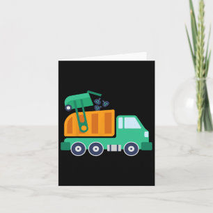 Cartão Garge Truck Waste Reciclar Trash Collector Earth D