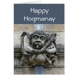 Cartão Gargoyle Hogmanay