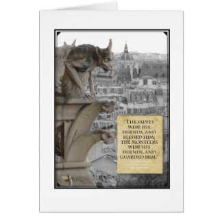 Cartão Gárgula de Notre Dame