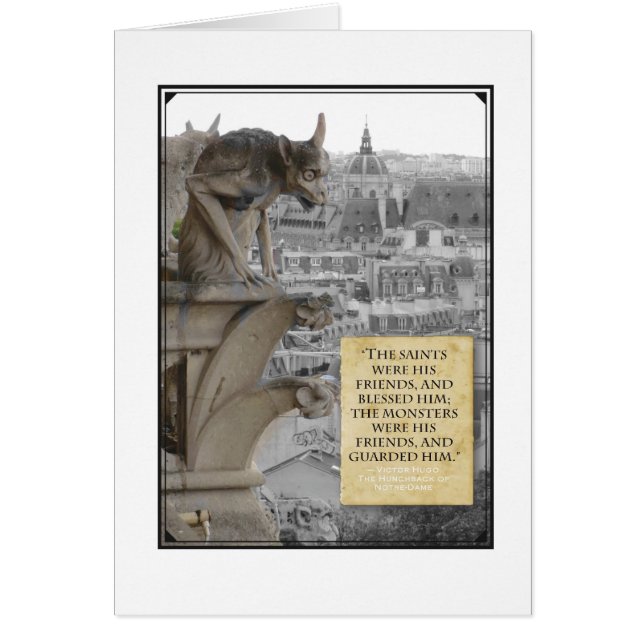 Cartão Gárgula de Notre Dame (Frente)