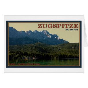 Cartão Garmisch - Zugspitze acima do Eibsee