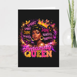Cartão Garota Afro Mulheres Negras Africanas Rainha Melan