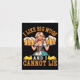 Cartão Garota Bávaro Beer Maiden Eu Gosto De Big Mugs E E