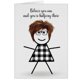 Cartão Garota com Cabelo e Cotação