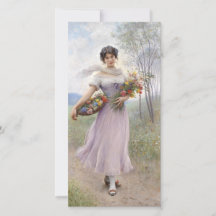 Garota com coloração lilática e Buquê de flores