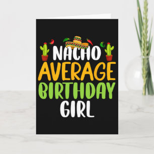 Cartão Garota de Aniversário Não Média Cinco De Mayo Comb