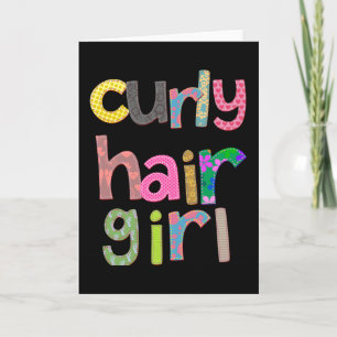 Cartão Garota de Cabelo Crespo