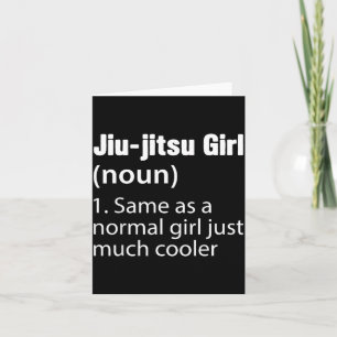 Cartão Garota de Jiu Jitsu Definição Engraçada Brasileira