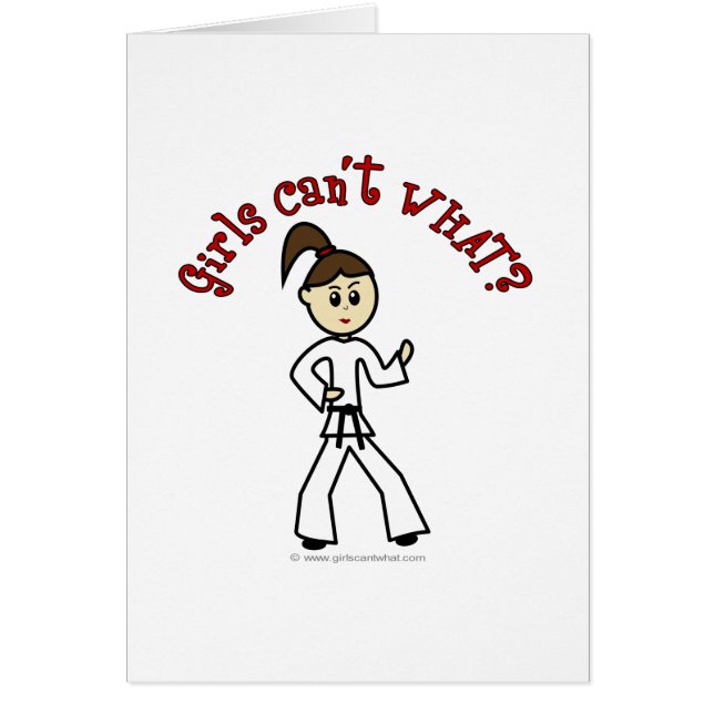 Cartão Garota de Karate (Frente)