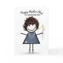 Garota de Palito do Dia das Mães para a Madrasta