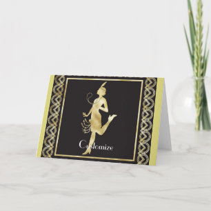 Cartão Garota Flapper de 1920 Thunder_Cove