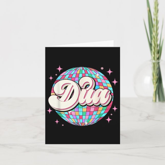 Cartão Garota Groovy Retro Dua Primeiro Nome D Camiseta 8 (Frente)