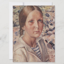 Cartão Garota na praia