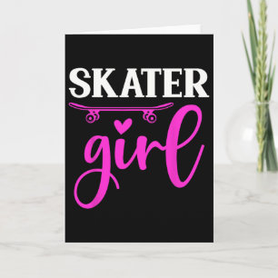 Cartão Garota Patinadora Engraçada Amante De Skate Patina