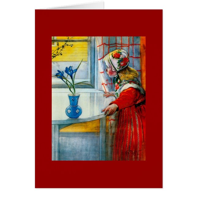 Cartão Garota Pequena com Íris Azul (Frente)