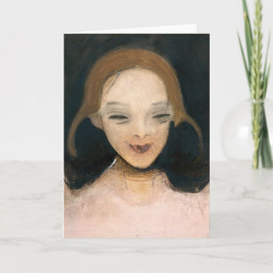 Cartão Garota sorridente, Helene Schjerfbeck