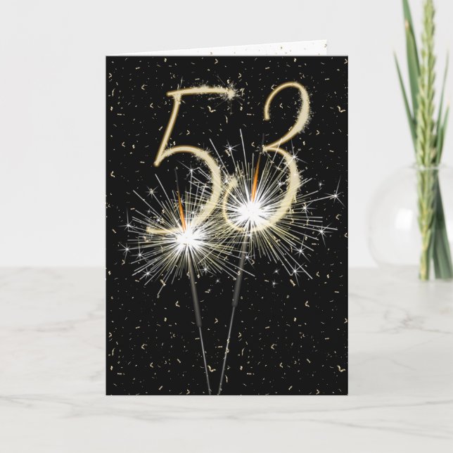 Cartão Garotas do 53º aniversário de casamento (Frente)