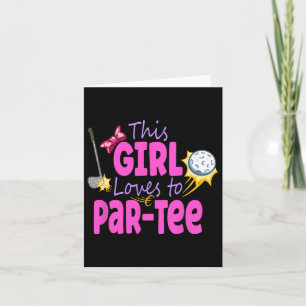 Cartão Garotas Golfe Camisa de Golfe Aniversário Mulheres