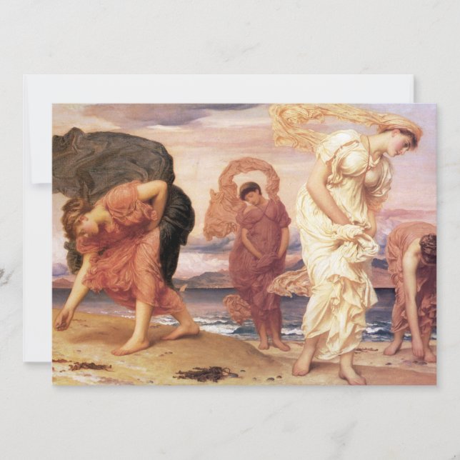 Cartão Garotas Gregas Pegando Pebolhas (Frente)