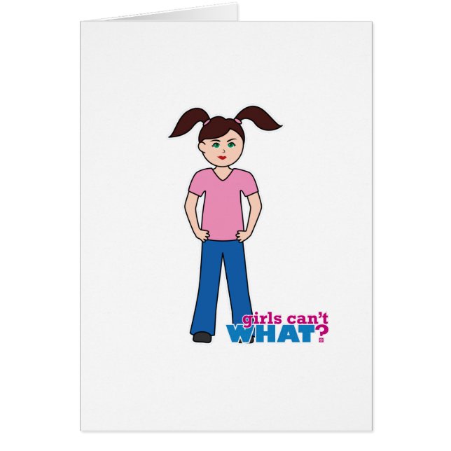Cartão  Garotas não sabem o quê? Garota (Frente)
