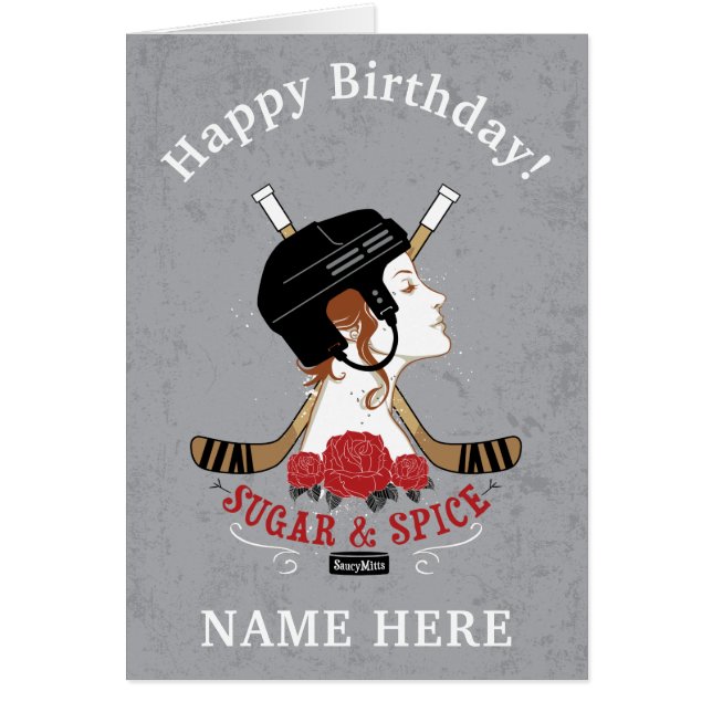 Cartão Garotas Personalizadas de Açúcar e Especiaria de H (Frente)