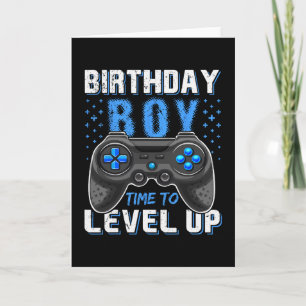 Cartão Garoto de Aniversário Gamer Subiu de Level - Clic