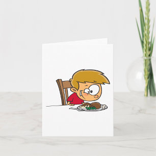 Cartão Garoto de desenho animado engraçado animado para o