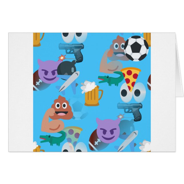 Cartão garoto emoji (Frente Horizontal)