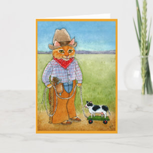 Cartão Garoto-gato-gato-gato-do-mato-boi