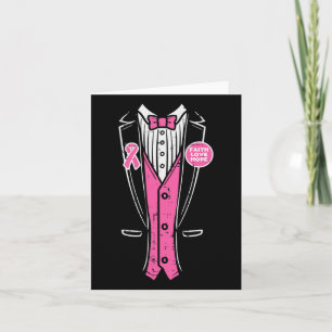 Cartão Garotos da Consciência do Cancer de Mama Tuxedo Fi