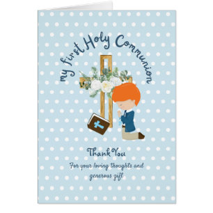 Cartão Garoto'S Obrigado Cartaz Comunitário - Cabelo Verm