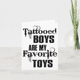 Cartão Garotos Tatuados São Meus Brinquedos Favoritos Cam
