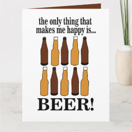 Cartão Garrafa de Cerveja Cerveja Divertida