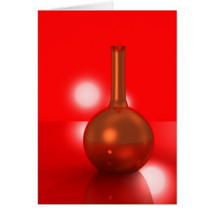 Cartão garrafa vermelha
