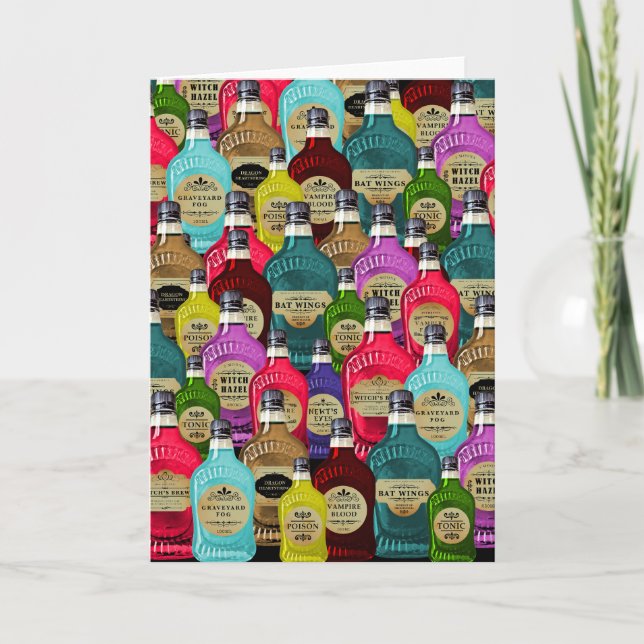 Cartão Garrafas do tónico do Apothecary do doutor de (Frente)