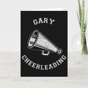Cartão Gary Cheer Angustiado Retro Cheerleader dos anos 9