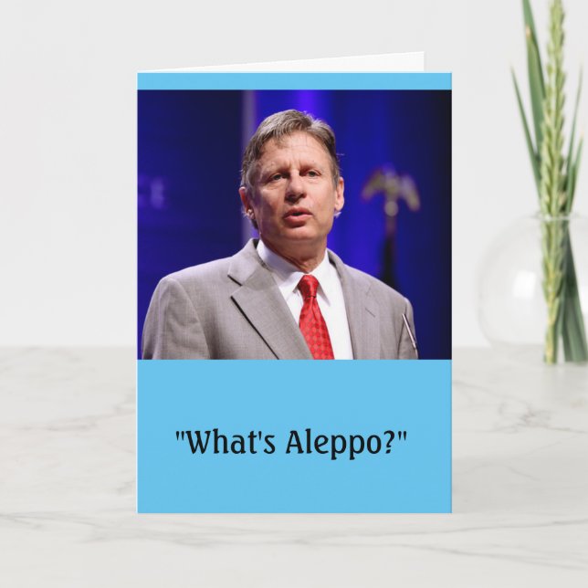 Cartão Gary Johnson Birthday Card (Frente)