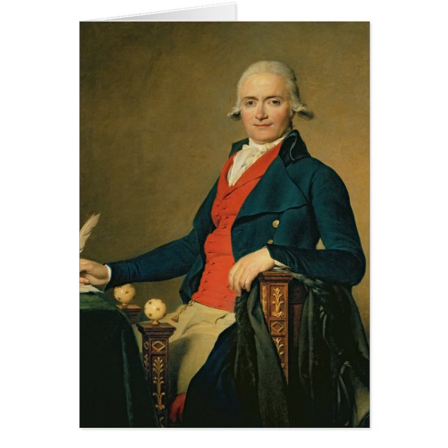 Cartão Gaspard Meyer ou homem no Waistcoat vermelho (Frente)