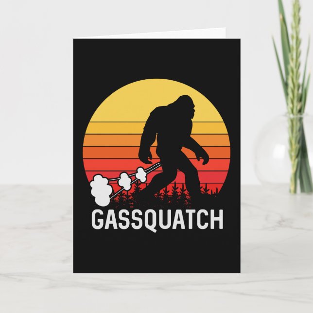 Cartão GASSQUATCH Design do peido retrorreflector (Frente)