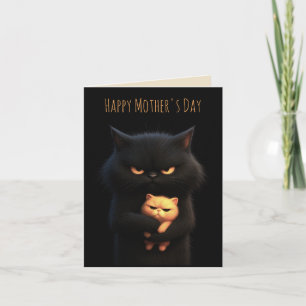 Cartão Gata Preta Feliz Dia das Mães
