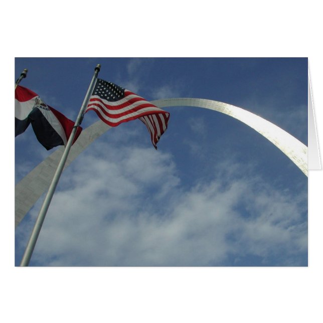Cartão Gateway Arch, Rua Louis, Missouri (Frente Horizontal)