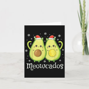 Cartão Gatinho Bonito Avocado Pun Engraçado Xmas Comida A