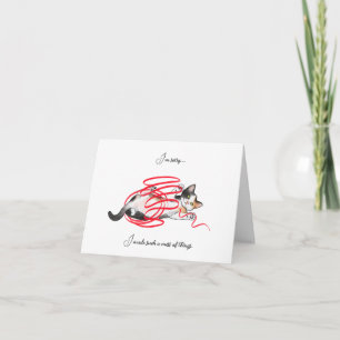 Cartão Gatinho Bonito. Desculpe Vazio.