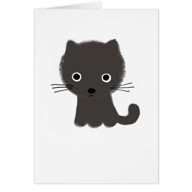 Cartão Gatinho cinzento (Frente)