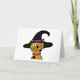 Cartão Gatinho de bruxa