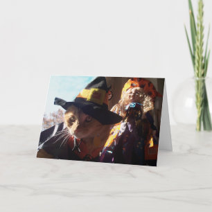 Cartão Gatinho de Halloween