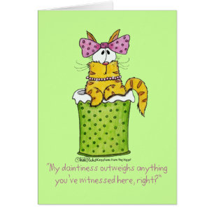 Cartão Gatinho de lixo Dacil